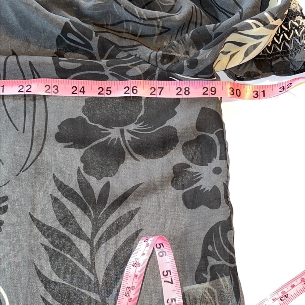 CAbi Aloha Black Long Sleeve Sheer Ruffled Blouse - Picture 15 of 16